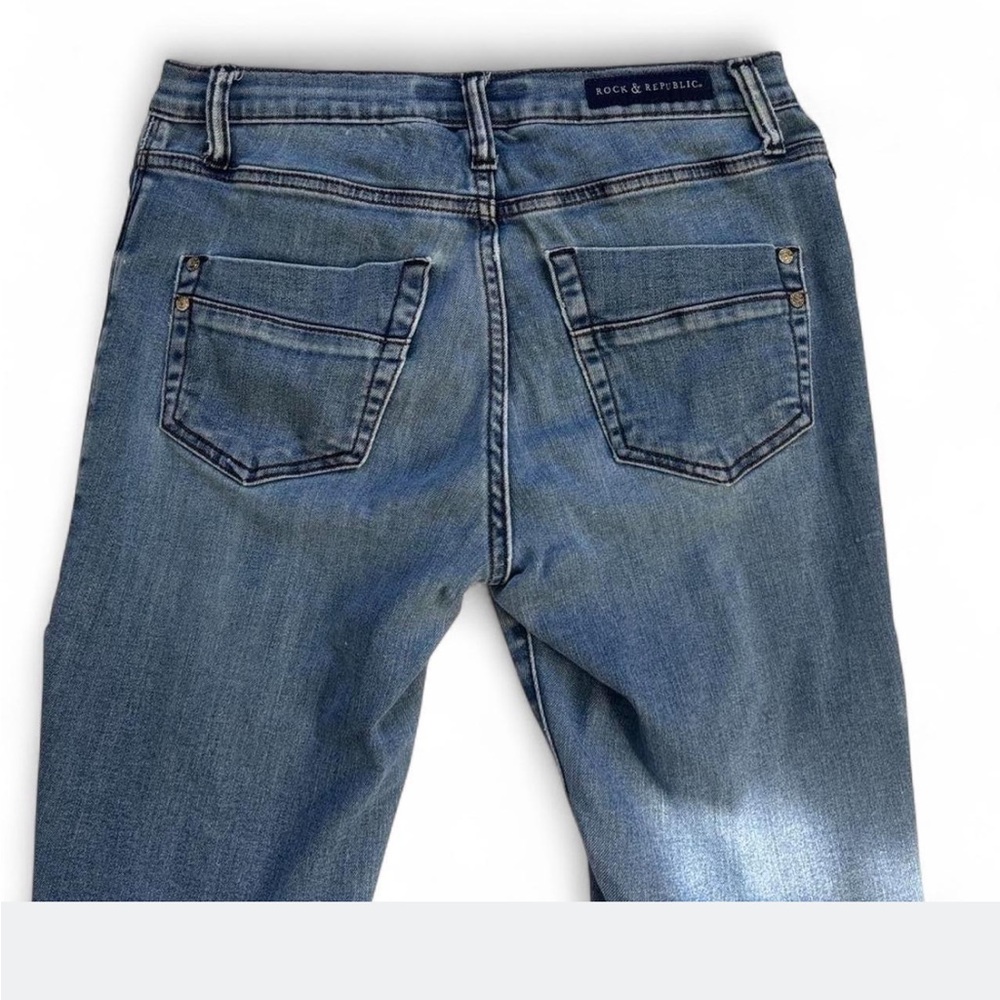 Rock & Republic Men's Light Blue Slim Straight Jeans